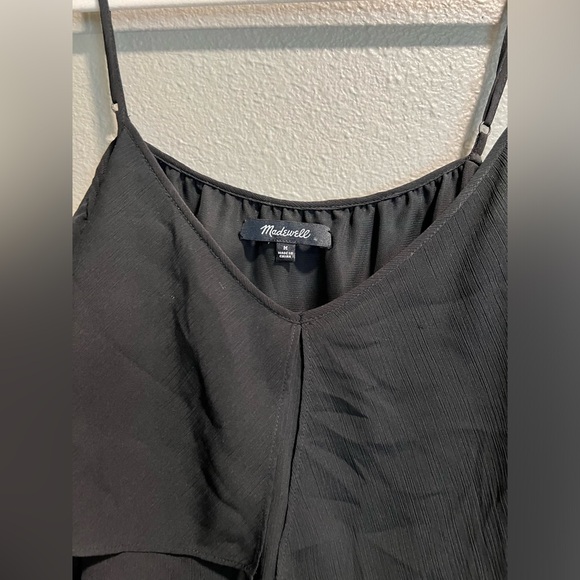 Madewell Ruffle Tier Cami Dress in
Black - Picture 8 of 11